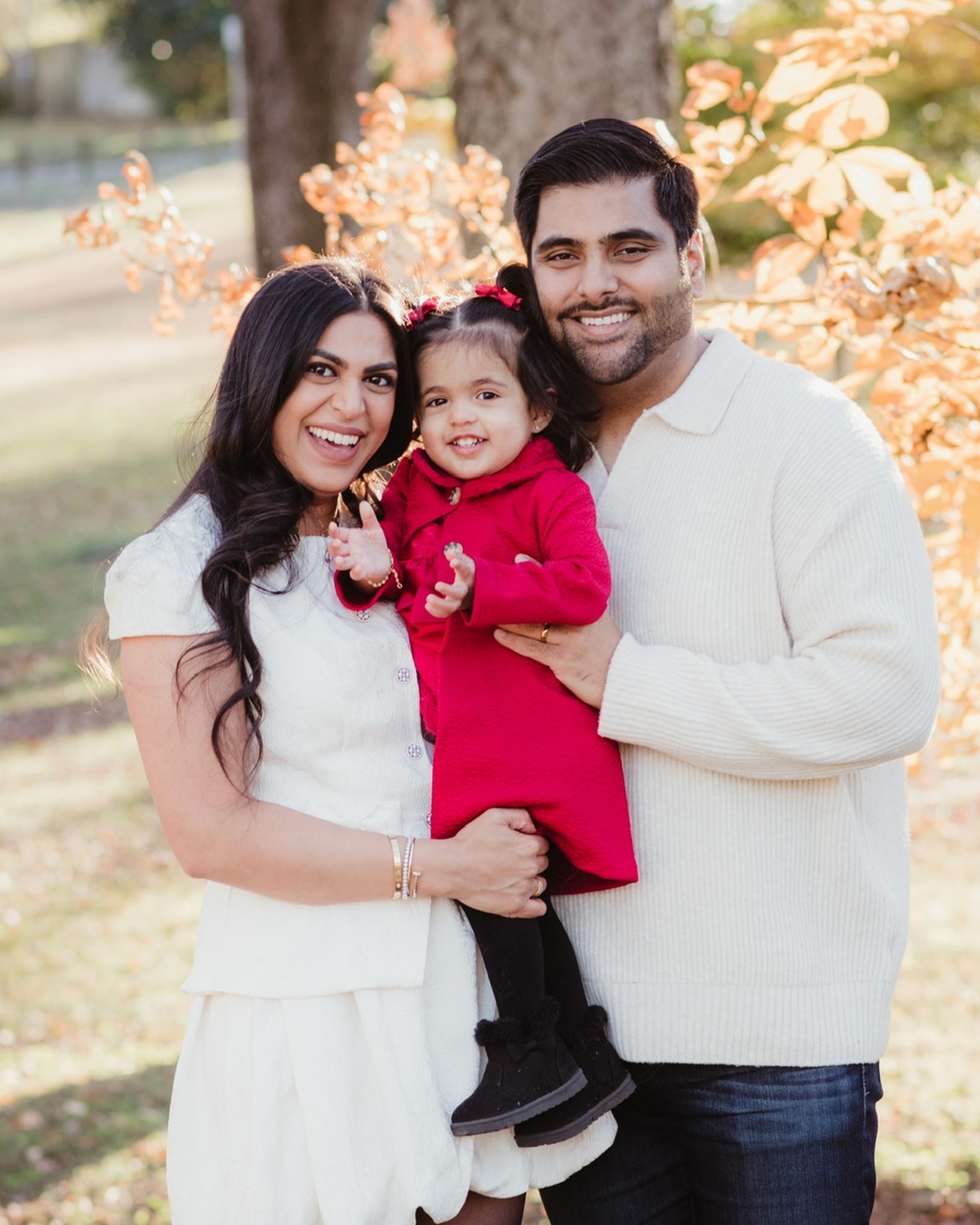 Misbah with her husband and daughter